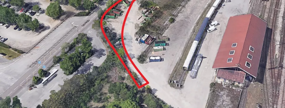 Vue globale du terrain