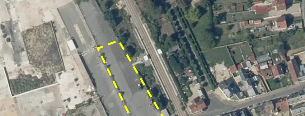 Plan d'emprise vue aérienne