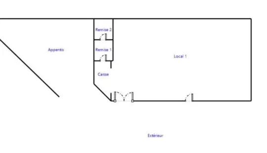 Plan d'un entrepôt de 183 m² à louer dans le 15 ème arrondissement de Paris